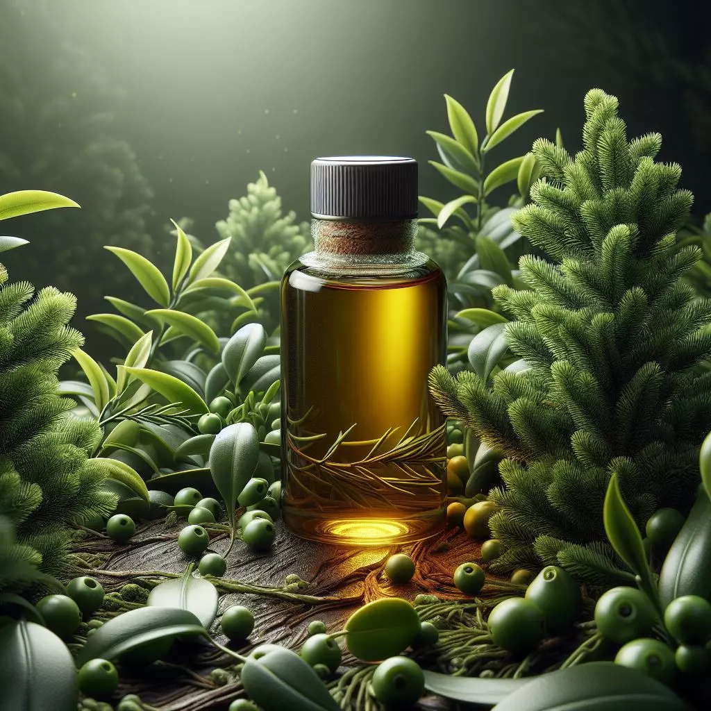 Tea tree oil in a bottle